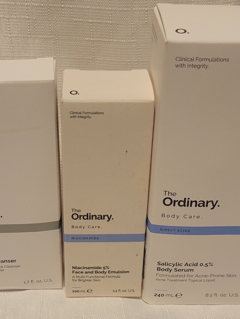 The Ordinary Niacinamide Emulsion, Facial Wash and Acne Control Lot Of 3 New
